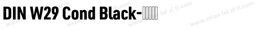 DIN W29 Cond Black字体转换